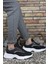 Siyah Beyaz Fileli Erkek Sneaker 0012157A 4