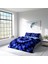 Blue Damask 3D Pamuk Saten Çift Kişilik Nevresim Takımı 2