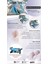 Blue Damask 3D Pamuk Saten Çift Kişilik Nevresim Takımı 5