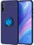 Huawei P Smart S (Y8P) Kılıf Ultra Korumalı Yüzüklü Manyetik Ravel Silikon Lacivert + Nano Ekran Koruyucu 1