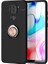 Xiaomi Redmi Note 9 Kılıf Ultra Korumalı Yüzüklü Manyetik Ravel Silikon Siyah Rose + Nano Ekran Koruyucu 1