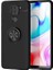 Xiaomi Redmi Note 9 Kılıf Ultra Korumalı Yüzüklü Manyetik Ravel Silikon Siyah + Nano Ekran Koruyucu 1