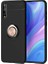 Huawei P Smart S (Y8P) Kılıf Ultra Korumalı Yüzüklü Manyetik Ravel Silikon Siyah Rose 1