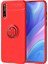 Huawei P Smart S (Y8P) Kılıf Ultra Korumalı Yüzüklü Manyetik Ravel Silikon Kırmızı + Tam Kaplayan 5D Cam Ekran Koruyucu 1