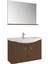 Mılena 100 cm Italyan Ceviz Set:Optimum Lavabo + Lavabo Dolabı Etajer Ayna 1