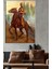 Forklorik Kafkas Çerkez Atlı Savaşçı Kanvas Tablo slm5-70 x 100 cm 1