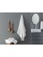 Stripe Armürlü Banyo Havlusu - Beyaz - 80x150 cm 1