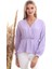 20333307 Dok.viskon Kruvaze Yaka Uzun Kol Bluz Lila 1