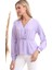 20333307 Dok.viskon Kruvaze Yaka Uzun Kol Bluz Lila 5