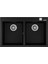 FORSQUARE 790 TG BLACK Ankastre Kumanda Sifonlu Granit Eviye Siyah 79 cm 115260014 1
