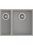 SQUARE 560 TG STONE GREY Tezgahaltı Granit Eviye Gri 56 cm 115260030 1
