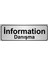 Information (Danışma ) Yönlendirme Levhası 7 x 20 cm Gümüş Renk Metal 1