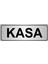 Kasa Yönlendirme Levhası 7 x 20 cm Gümüş Renk Metal 1