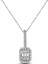 Modern Tasarım 0.22 Ct Baget Kare Tektaş Kolye 1