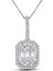Modern Tasarım 0.75 Ct Baget Kare Tektaş Kolye 2