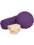 Meditasyon Minderi + Bolster Minderi 2'li Set Duck Kumaş + 2'li Ahşap Yoga Blok 1