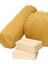 Meditasyon Minderi + Bolster Minderi 2'li Set Tay Taüyü Pamuklu Kumaş + 2'li Ahşap Yoga Blok 4