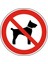 İZMİR SERİGRAFİ Köpek Giremez 30CM ÇAP 2.6 mm PVC UYARI LEVHASI 1
