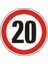 İZMİR SERİGRAFİ 20 Azami Hız 30CM ÇAP 2.6 mm PVC UYARI LEVHASI 1