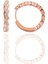 Söğütlü Si̇lver Gümüş Rose 17 mm Sıra Taşlı Halka Küpe 1