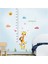 Şarkı Söyleyen Zürafa Bebek Odası Dekoru Boy Ölçer Duvar Sticker Çıkartma 1