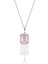 Gümüş Pembe Kuars Baget Taşlı Kolye 1