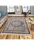 Dekoratif Özel Tasarım Pamuklu Dokuma Taban Yumuşak Dokulu Halı Gri - Bej 80 x 120 cm 1