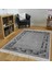 Dekoratif Özel Tasarım Pamuklu Dokuma Taban Yumuşak Dokulu Halı Gri 80 x 120 cm 1