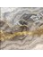 Dekoratif Özel Tasarım Pamuklu Dokuma Taban Yumuşak Dokulu Halı Siyah - Beyaz - Gold 80 x 120 cm 4