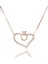 Rose Gümüş Kadın Tektaşlı Kalp Kanadıkolye 1