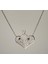 Kalpli Tektaşlı Kadın Gümüş Kolye Orta Boy 2