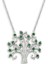 Hayat Ağacı Zümrüt Taşlı Kadın Gümüş Kolye 1