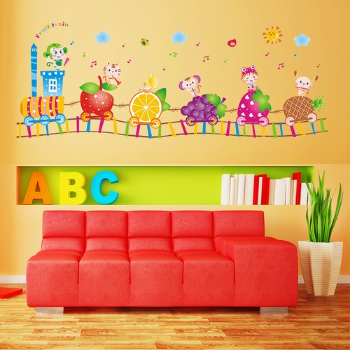 Crystal Kids Meyveli Tren Çocuk ve Bebek Odası Duvar Sticker Fiyatı Crystal Kids Meyveli Tren Çocuk ve Bebek Odası Duvar Sticker Fiyatı