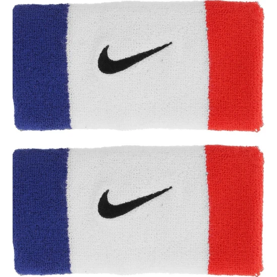 Nike Swoosh Double Wıde Bileklik Mavi Beyaz Kırmızı