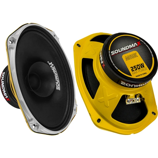 Soundmax SX-M69K Midrange Oval 6x9 Max Power 300W Rms Power 150W Oto Hoparlör Ikili Takım