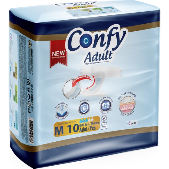 Confy Adult Yetişkin Bezi Medium 10�lu Fiyatı Taksit Seçenekleri