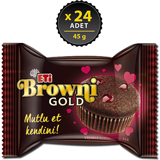 Eti Browni Gold Vişneli Çikolatalı Kek 45 g x 24 Adet