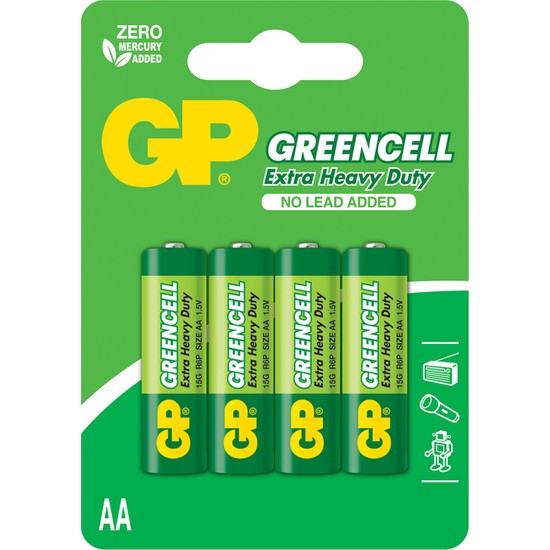 Gp Greencell Aa 4 Lü Extra Heavy Duty 1,5 V 2A Kalem Pil