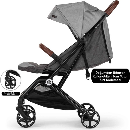 Elele Plane Kabin Tipi Bebek Arabası SiyahGri Fiyatı