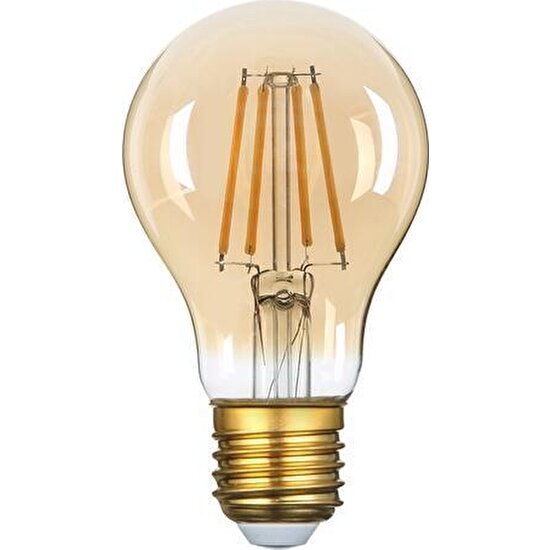 Uzlight Rustik LED Ampul E27 Duy Sarı Işık 6 W 6'lı