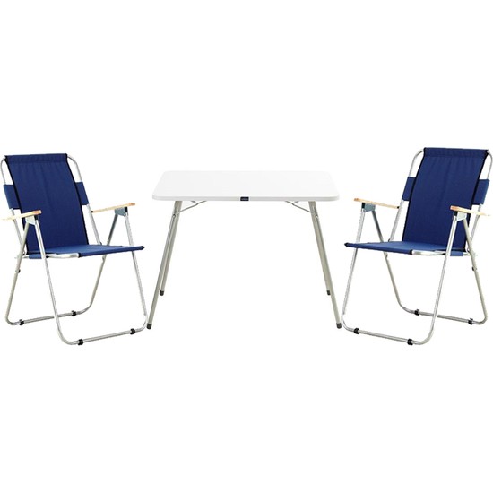 Byeren Piknik Seti 2 Ağaç Kollu Piknik Sandalye Lacivert Fiyatı