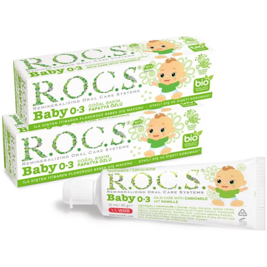 Rocs Baby Diş Macunu Papatya Özlü 45 gr x 2 Adet Fiyatı Rocs Baby Diş Macunu Papatya Özlü 45 gr x 2 Adet Fiyatı