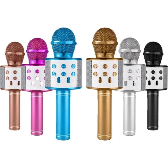 Concord Türkçe Seslendirme Yüksek Kalite Karaoke Mikrofon Hoparlör (C-8500) - Mavi