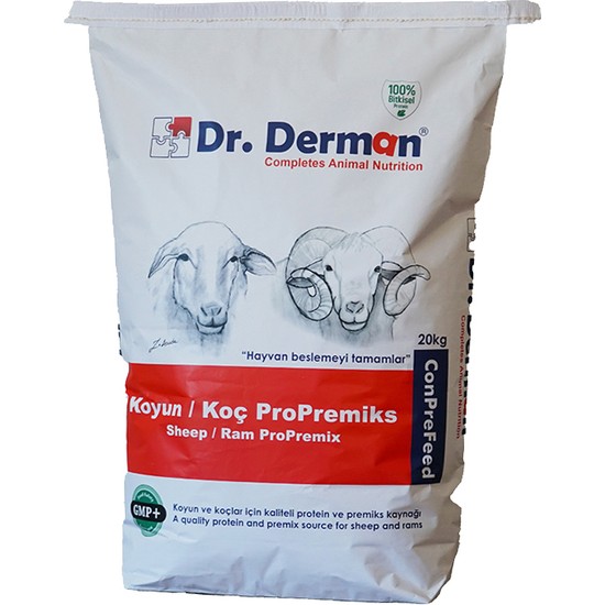 Dr. Derman Koyun Koç Propremiks Vitamin Mineral Yem Katkı Protein Konsantresi 20 kg