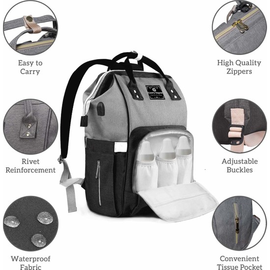 Comfydegree Bebek Bakım Organizer Çantası Bez Biberon ve