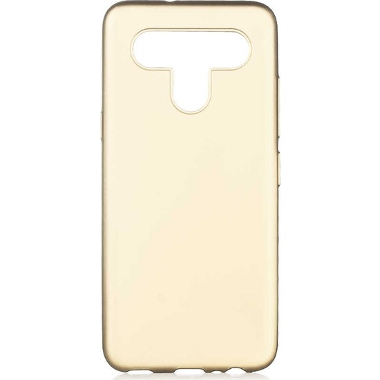 Gpack LG K61 Kılıf Premier Silikon Koruma+Nano Glass Gold