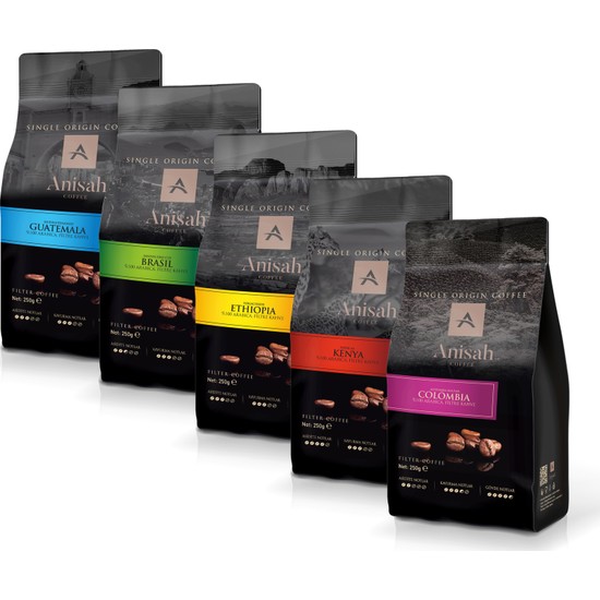 Anisah Dünya Filtre Kahve Seti 5 x 250 gr 5�li Paket Kağıt Fiyatı