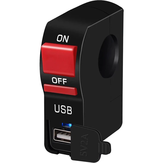 Knmaster Gidon Tipi USB Girişli Motosiklet Aç Kapa Butonu