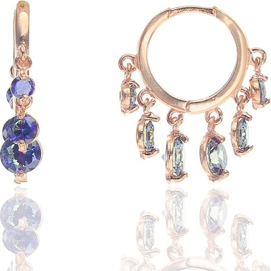 Söğütlü Si̇lver Gümüş Mavi Mistik Topaz Taşlı Küçük