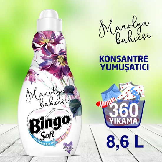 Bingo Soft Konsantre Çamaşır Yumuşatıcısı Manolya Bahçesi 1440 ml Ekonomi Paketi 6'lı